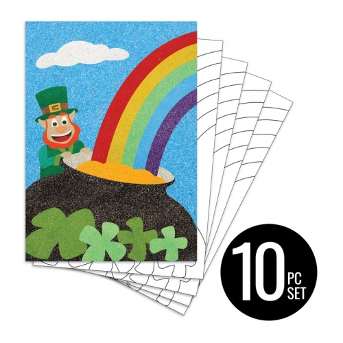Peel 'N Stick Sand Art Board #25 - The Rainbow and the Leprechaun Multi Set *SHIPPING INCLUDED via USPS within USA*